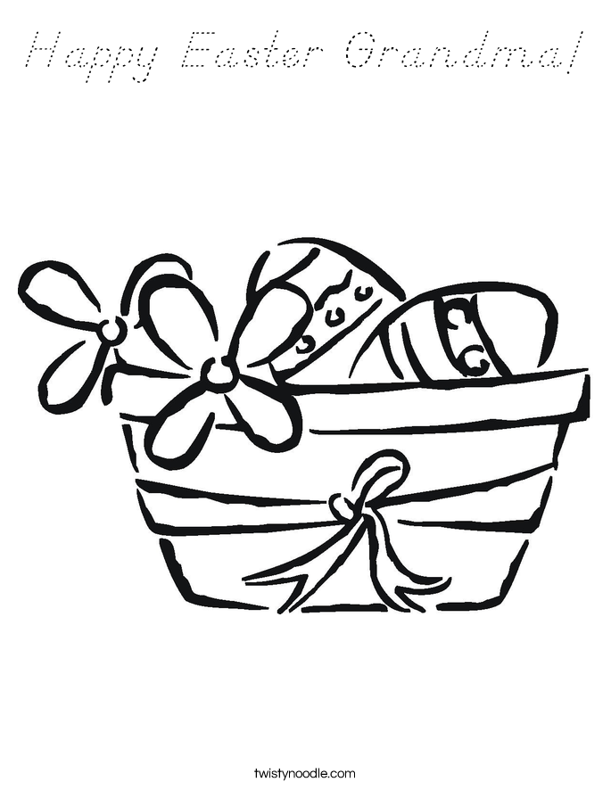 Happy Easter Grandma! Coloring Page