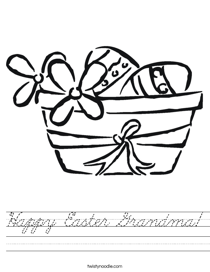 Happy Easter Grandma! Worksheet