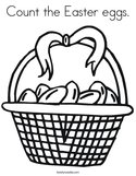 Count the Easter eggs Coloring Page