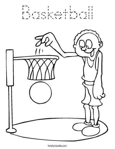 Tall Basketball Player Coloring Page