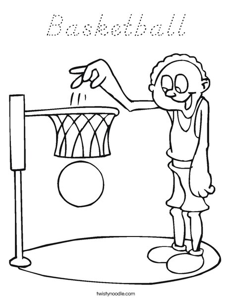 Tall Basketball Player Coloring Page