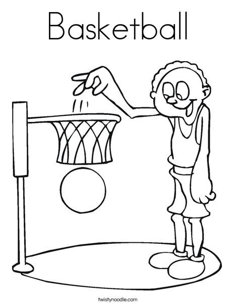 Tall Basketball Player Coloring Page