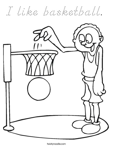 Tall Basketball Player Coloring Page