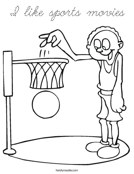 Tall Basketball Player Coloring Page