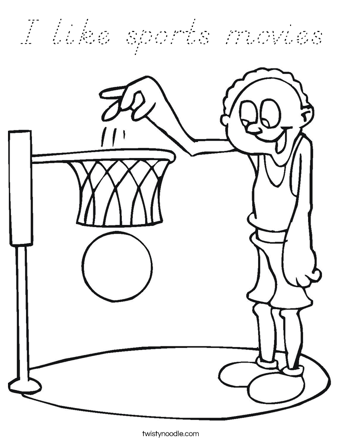 I like sports movies Coloring Page