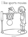I like sports movies Coloring Page