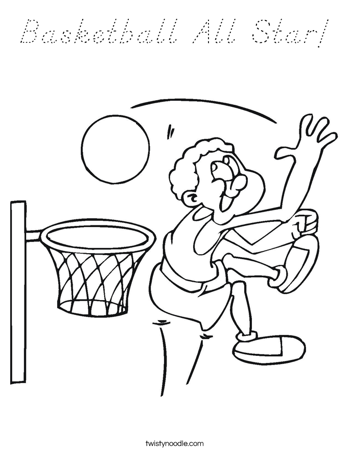 Basketball All Star! Coloring Page