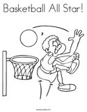 Basketball All Star Coloring Page