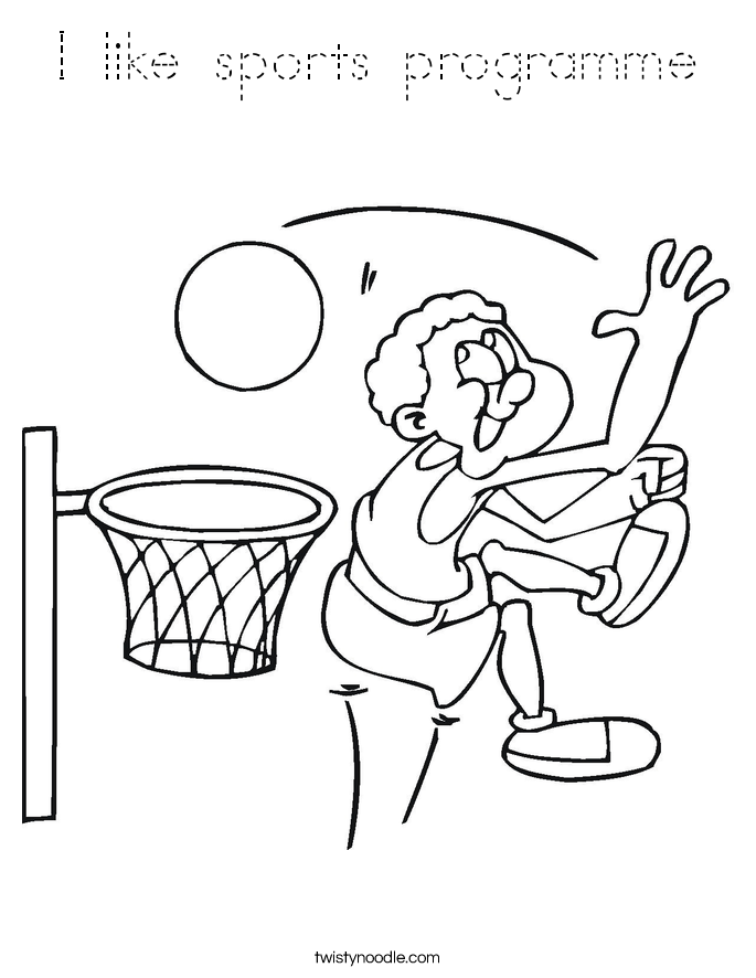I like sports programme Coloring Page