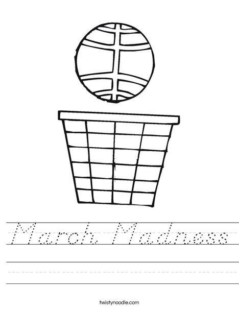 March Madness Worksheet