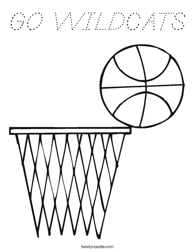 GO WILDCATS Coloring Page