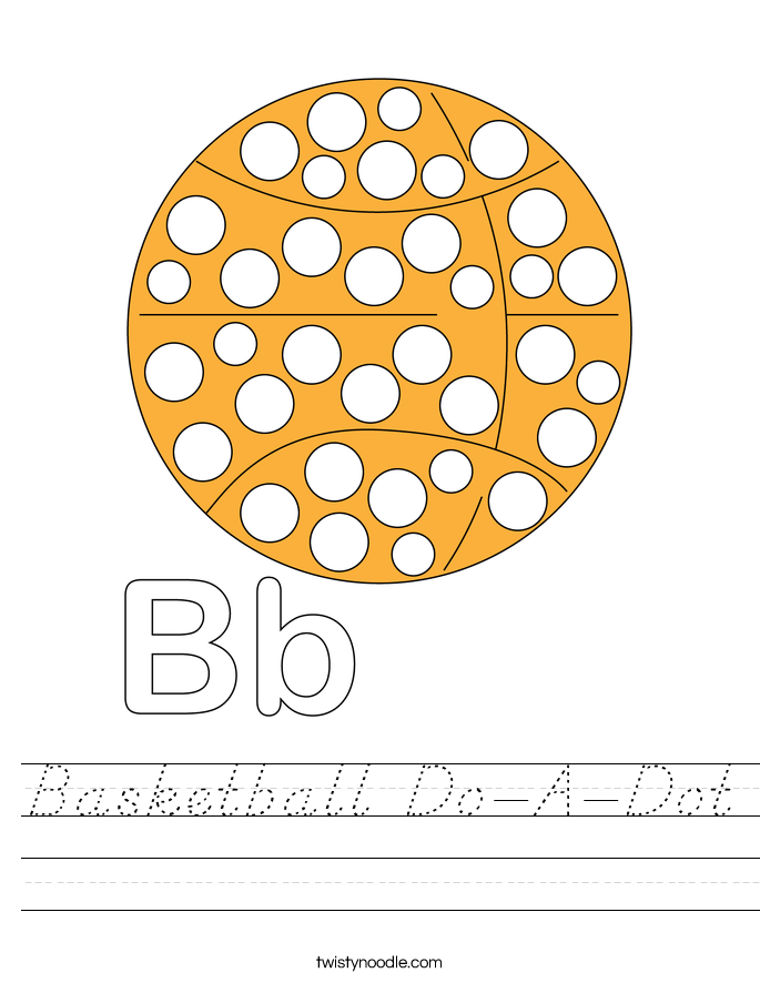 Basketball Do-A-Dot Worksheet