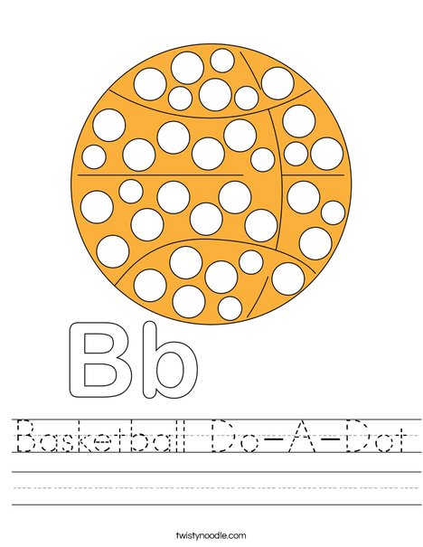 Basketball Do-A-Dot Worksheet