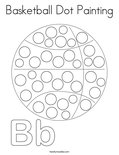 Basketball Dot Painting Coloring Page