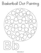 Basketball Dot Painting Coloring Page