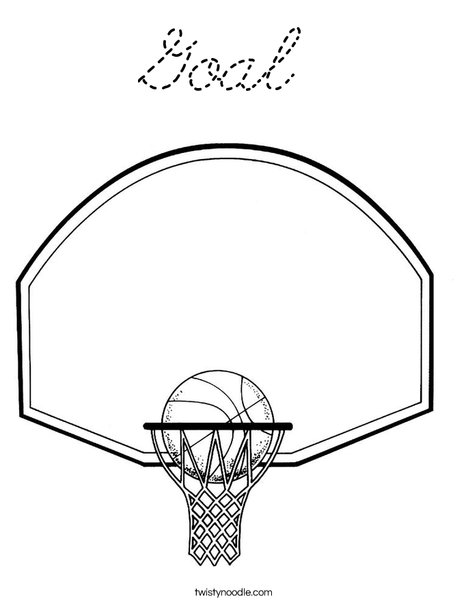 Basketball Goal Coloring Page