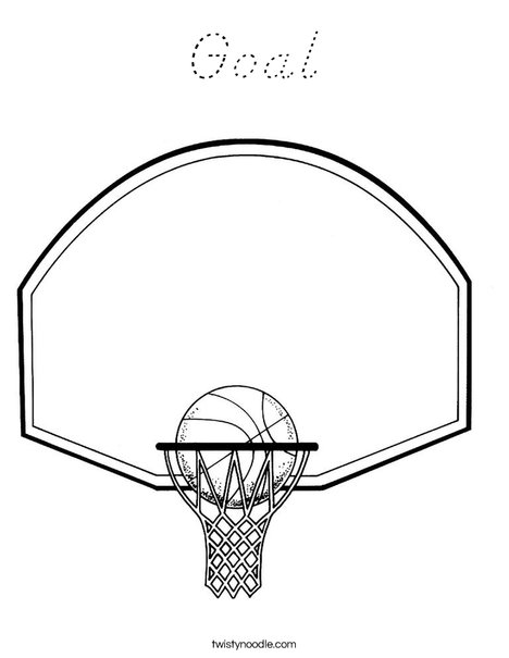 Basketball Goal Coloring Page
