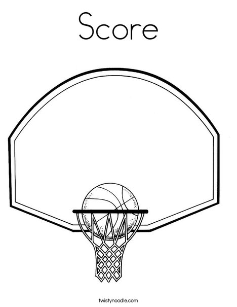 Basketball Goal Coloring Page