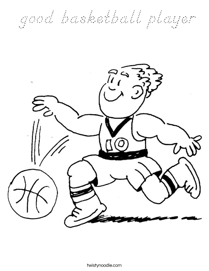  good basketball player Coloring Page