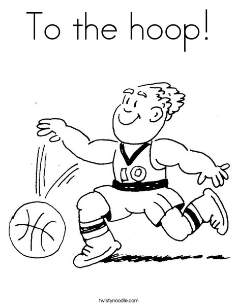 Basketball Player Dribbling Coloring Page