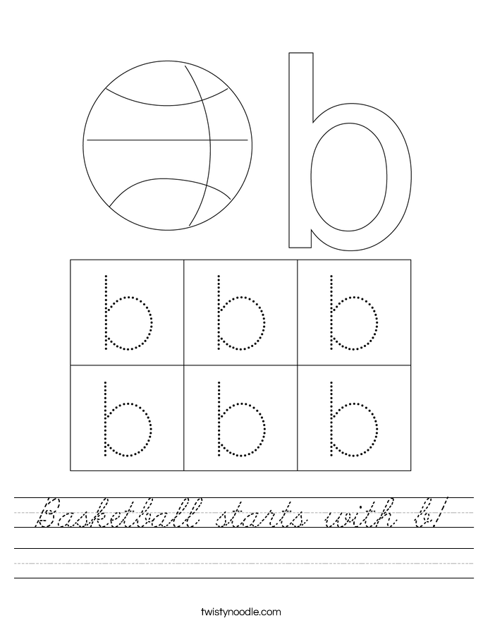 Basketball starts with b! Worksheet