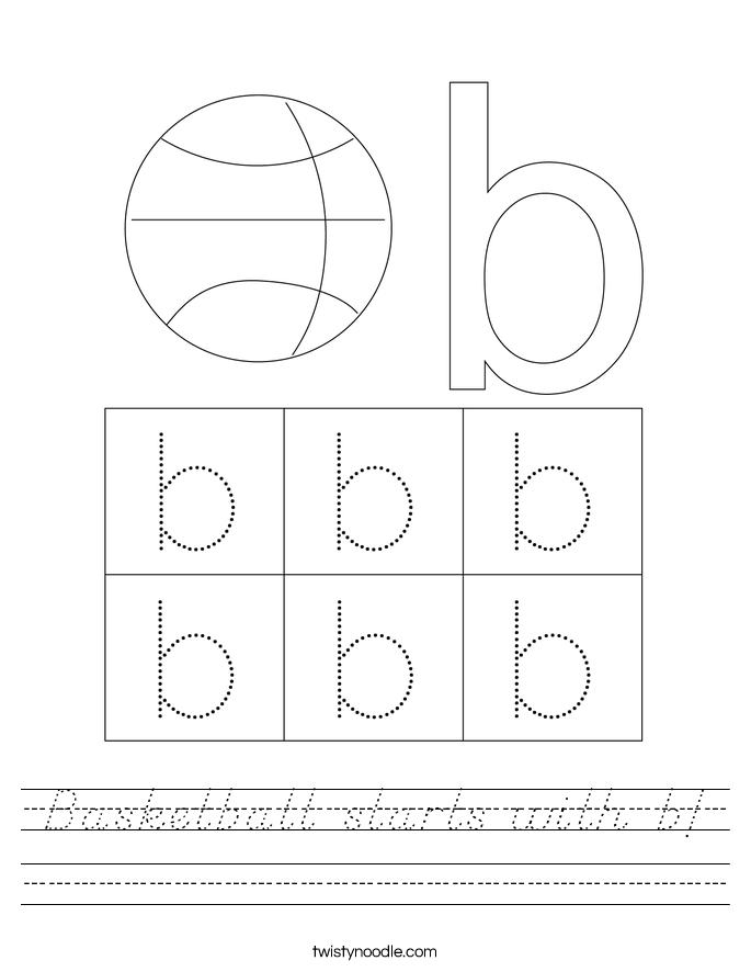 Basketball starts with b! Worksheet