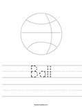 Ball Worksheet