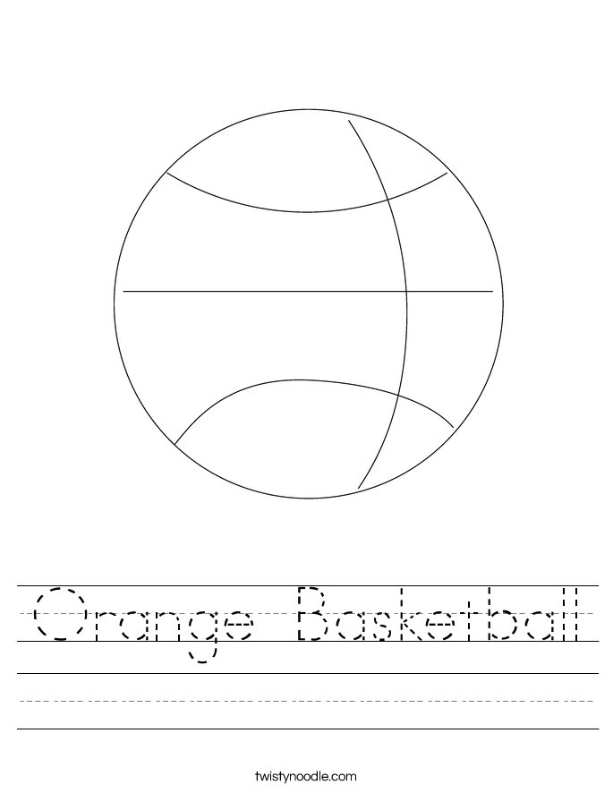 Orange Basketball Worksheet