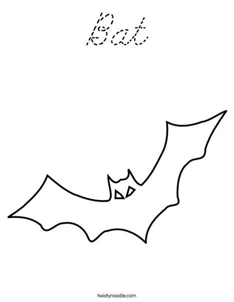 Bat Coloring Page