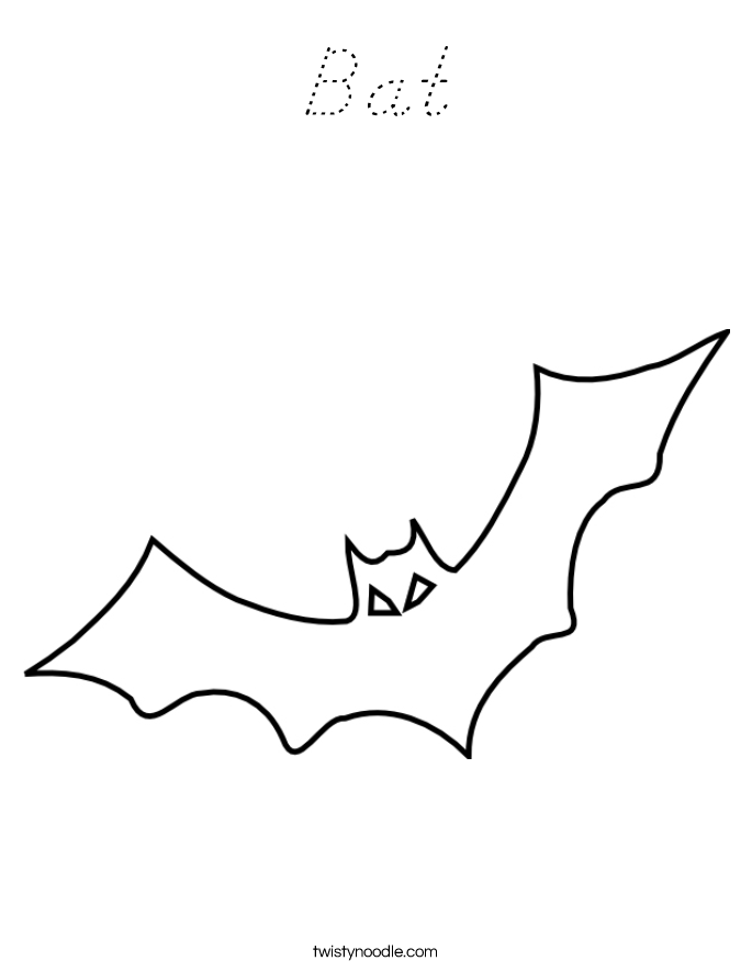 Bat Coloring Page