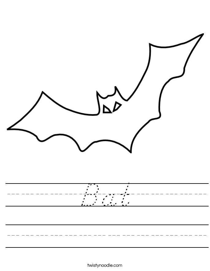 Bat Worksheet