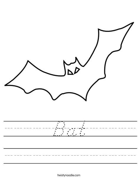 Bat Worksheet