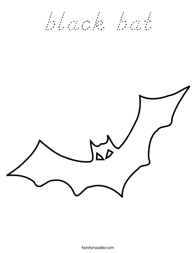 black bat Coloring Page