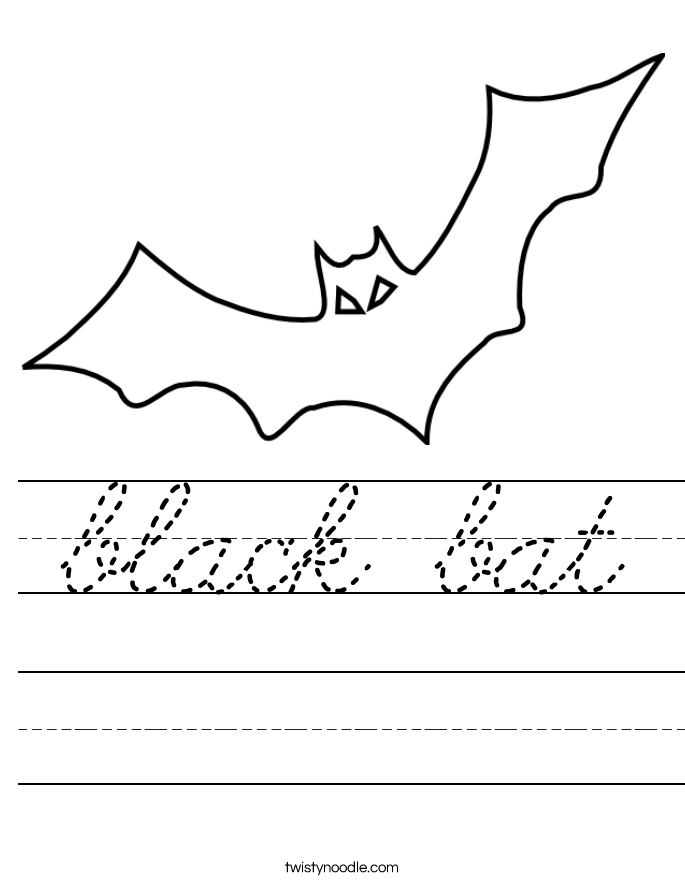 black bat Worksheet