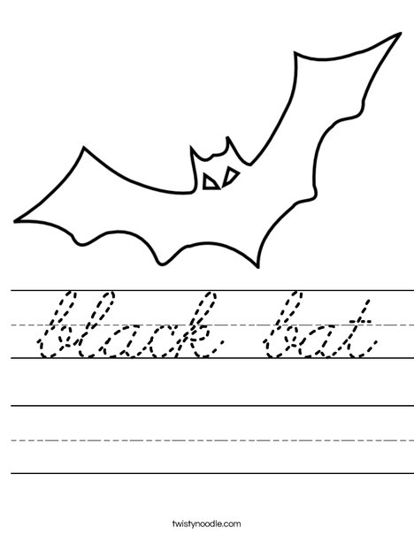 Bat Worksheet