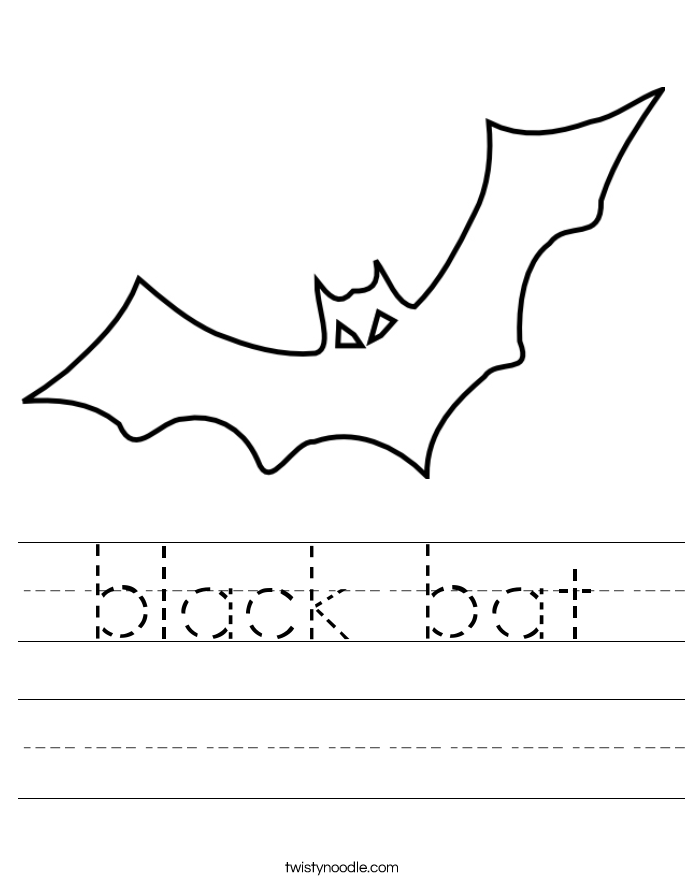 Black Bat Worksheet Twisty Noodle Black Bat Worksheet Twisty Noodle