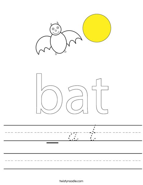 Bat in a circle Worksheet