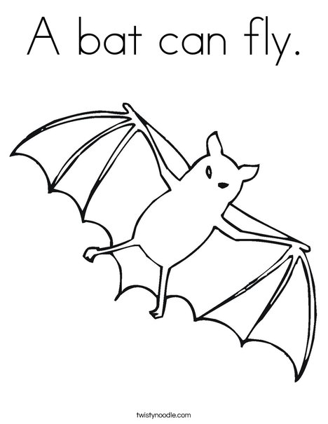 Flying Bat Coloring Page