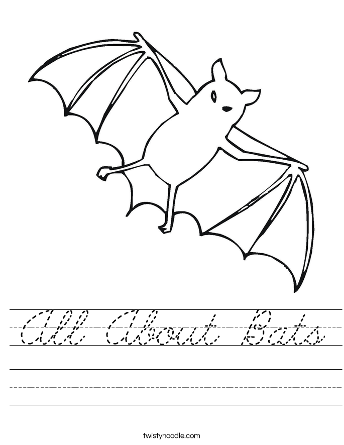 All About Bats Worksheet