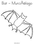 Bat - Murciélago Coloring Page