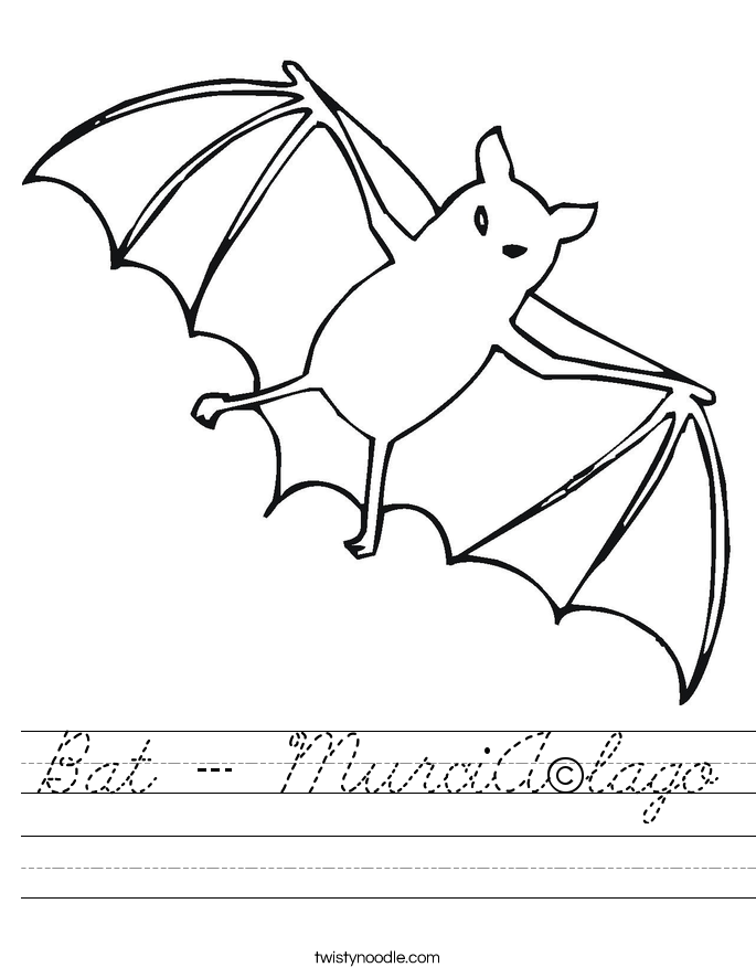 Bat - Murciélago Worksheet