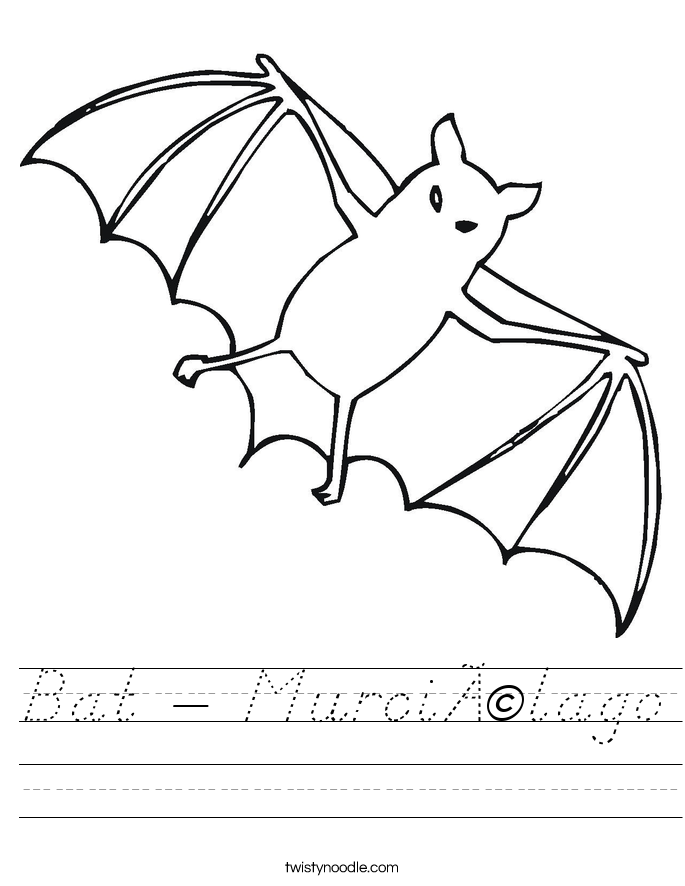 Bat - Murciélago Worksheet