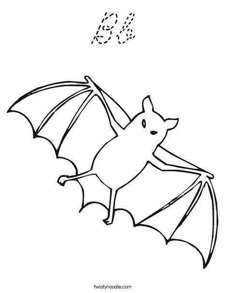 Flying Bat Coloring Page