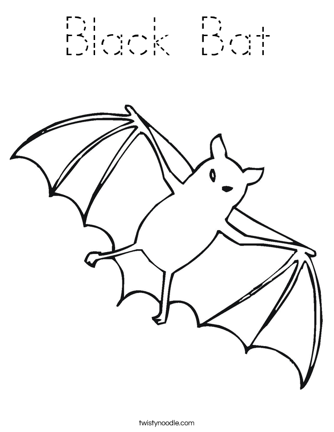 Black Bat Coloring Page