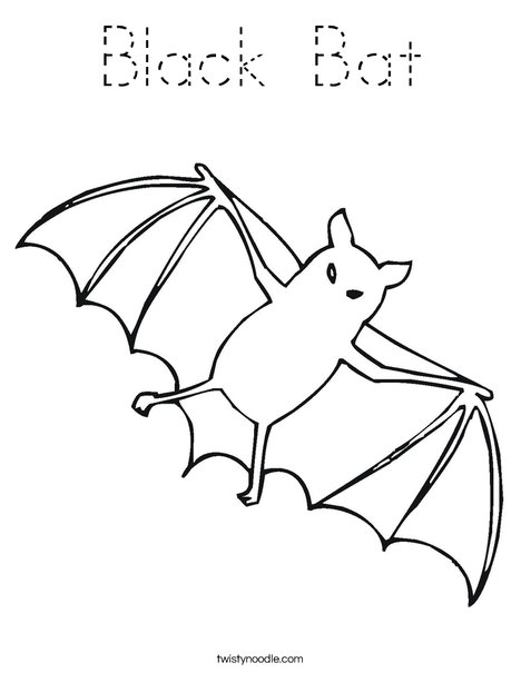 Flying Bat Coloring Page