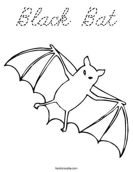 Flying Bat Coloring Page