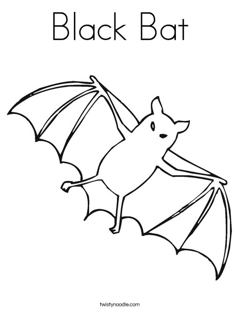Flying Bat Coloring Page