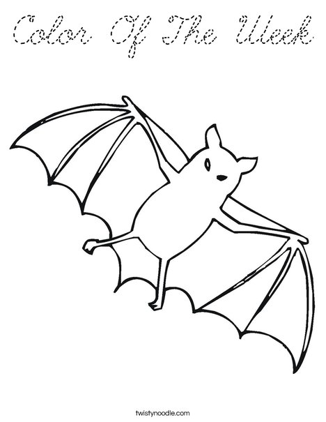 Flying Bat Coloring Page
