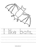 I like bats. Worksheet