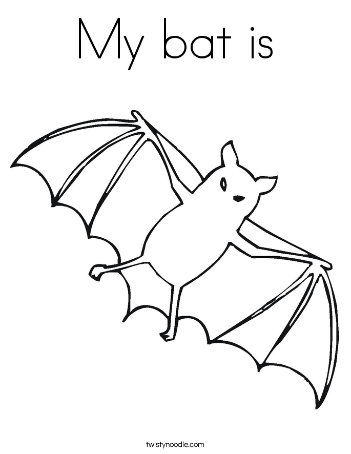 My bat is Coloring Page